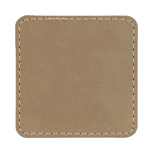2.5" x 2.5" x 1/16" square PU leatherette garment patch.... from ASI 74601 Calico