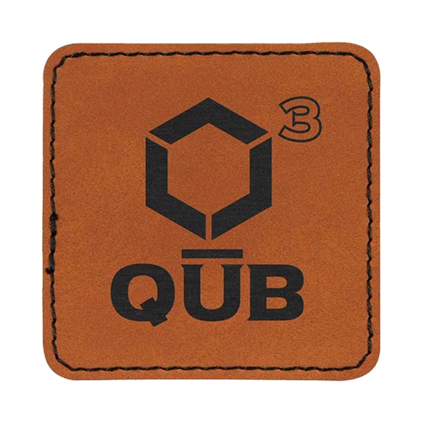 2.5" x 2.5" x 1/16" square PU leatherette garment patch.... from ASI 74601 Calico