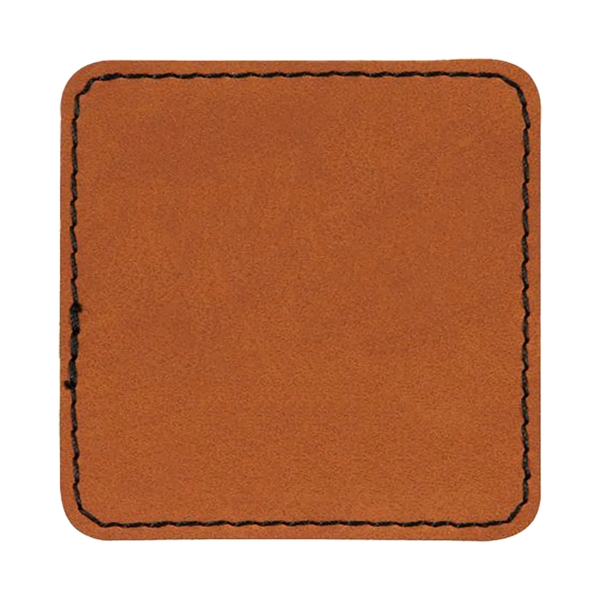 2.5" x 2.5" x 1/16" square PU leatherette garment patch.... from ASI 74601 Calico