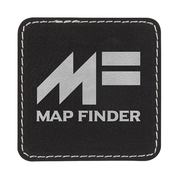 2.5" x 2.5" x 1/16" square PU leatherette garment patch.... from ASI 74601 Calico