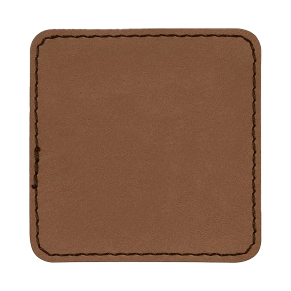2.5" x 2.5" x 1/16" square PU leatherette garment patch.... from ASI 74601 Calico