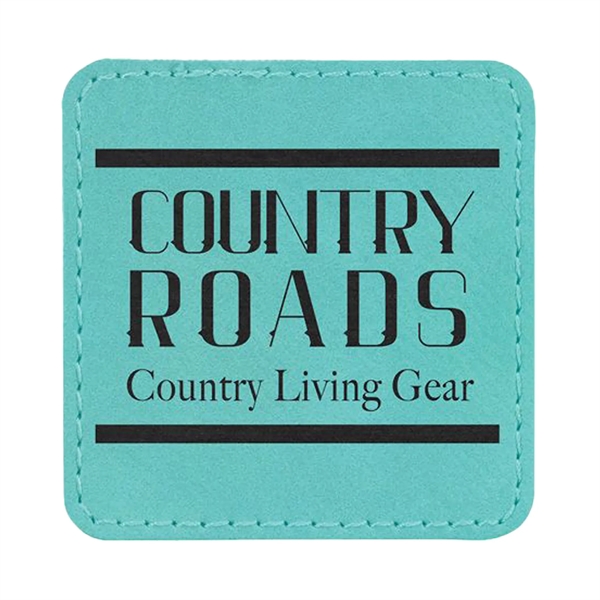 2.5" x 2.5" x 1/16" square PU leatherette garment patch.... from ASI 74601 Calico