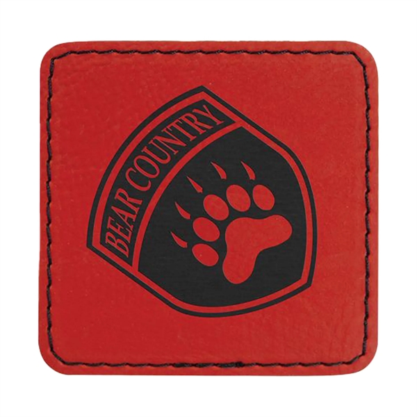 2.5" x 2.5" x 1/16" square PU leatherette garment patch.... from ASI 74601 Calico