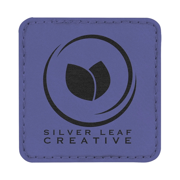 2.5" x 2.5" x 1/16" square PU leatherette garment patch.... from ASI 74601 Calico