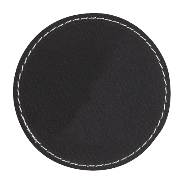 3" x 3" x 1/16" round PU leatherette garment patch.... from ASI 74601 Calico