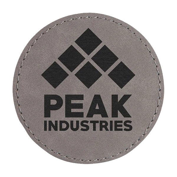 3" x 3" x 1/16" round PU leatherette garment patch.... from ASI 74601 Calico