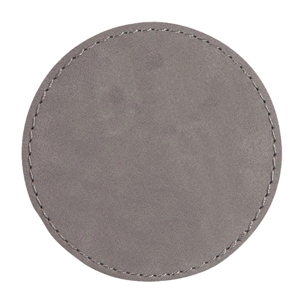 3" x 3" x 1/16" round PU leatherette garment patch.... from ASI 74601 Calico