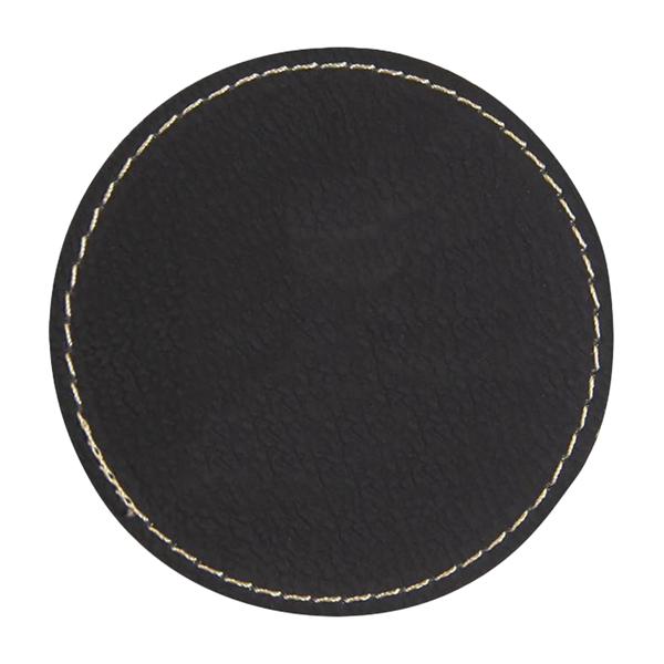 3" x 3" x 1/16" round PU leatherette garment patch.... from ASI 74601 Calico