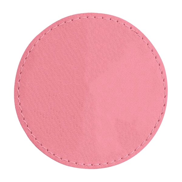 3" x 3" x 1/16" round PU leatherette garment patch.... from ASI 74601 Calico