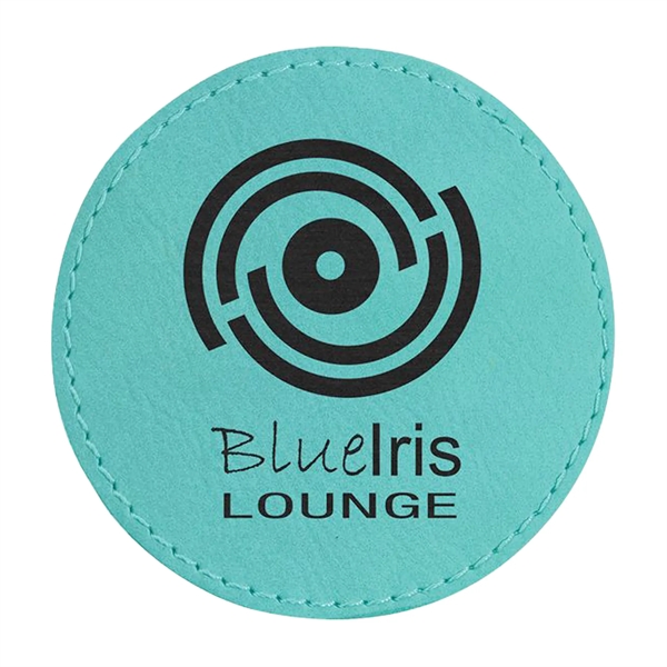 3" x 3" x 1/16" round PU leatherette garment patch.... from ASI 74601 Calico