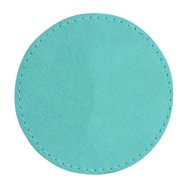 3" x 3" x 1/16" round PU leatherette garment patch.... from ASI 74601 Calico