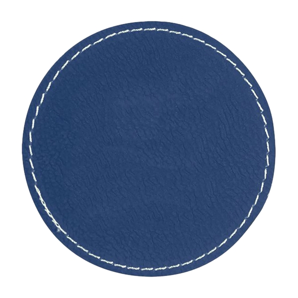 3" x 3" x 1/16" round PU leatherette garment patch.... from ASI 74601 Calico