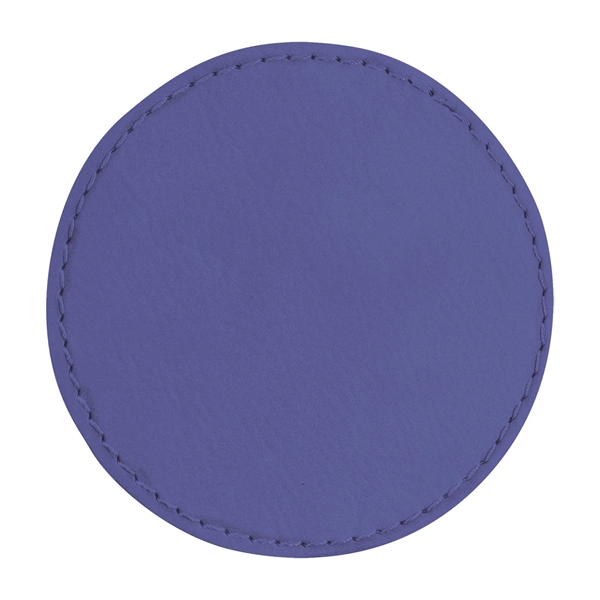 3" x 3" x 1/16" round PU leatherette garment patch.... from ASI 74601 Calico