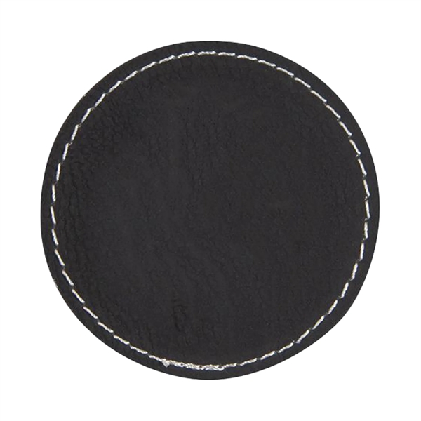 2.5" x 2.5" x 1/16" round PU leatherette garment patch.... from ASI 74601 Calico