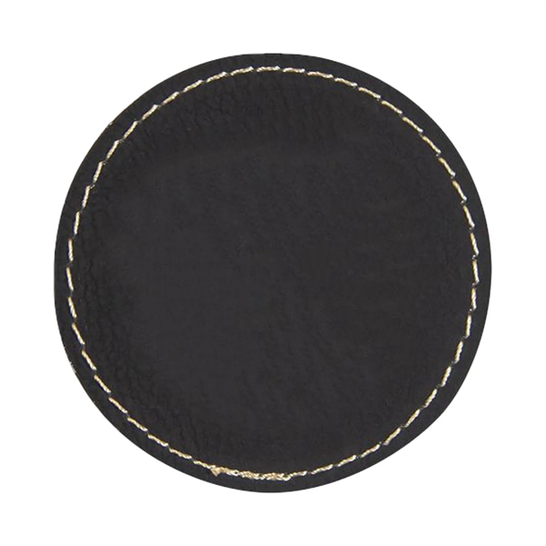 2.5" x 2.5" x 1/16" round PU leatherette garment patch.... from ASI 74601 Calico