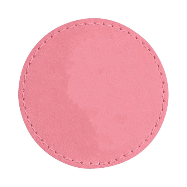 2.5" x 2.5" x 1/16" round PU leatherette garment patch.... from ASI 74601 Calico