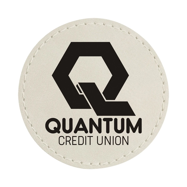 2.5" x 2.5" x 1/16" round PU leatherette garment patch.... from ASI 74601 Calico