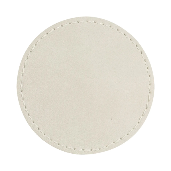 2.5" x 2.5" x 1/16" round PU leatherette garment patch.... from ASI 74601 Calico