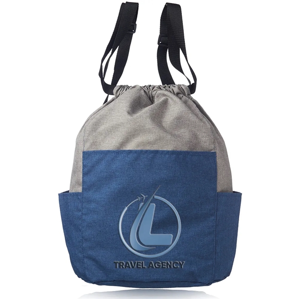 Satchel/drawstring backpack with two-tone fabric.... from ASI 39552 BEL Promo
