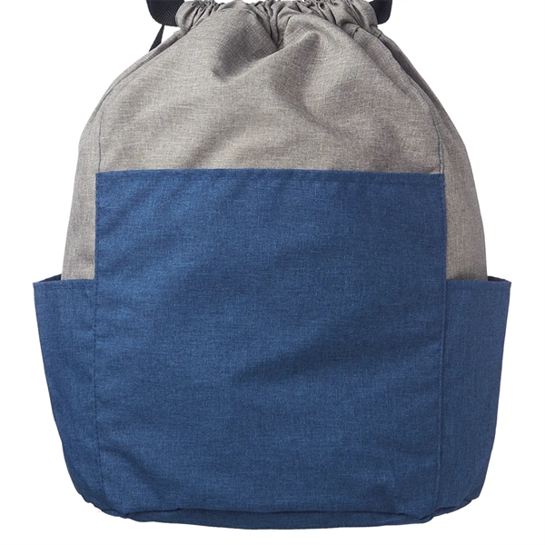 Satchel/drawstring backpack with two-tone fabric.... from ASI 39552 BEL Promo