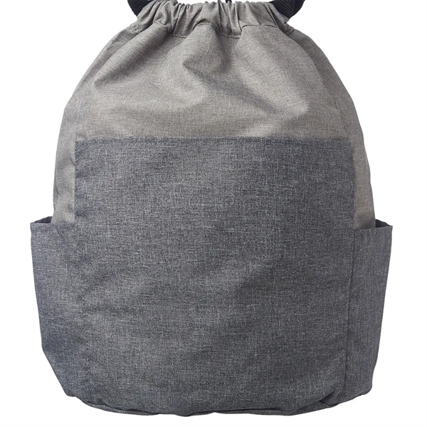 Satchel/drawstring backpack with two-tone fabric.... from ASI 39552 BEL Promo
