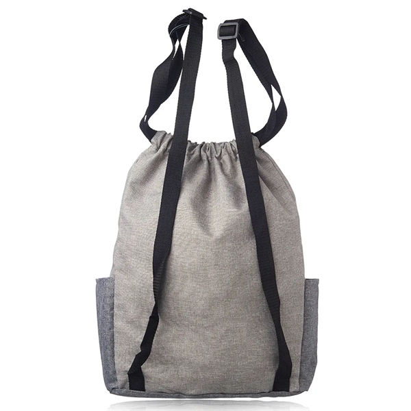 Satchel/drawstring backpack with two-tone fabric.... from ASI 39552 BEL Promo