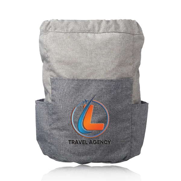 Satchel/drawstring backpack with two-tone fabric.... from ASI 39552 BEL Promo