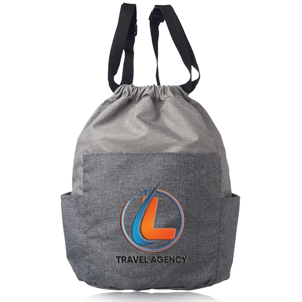 Satchel/drawstring backpack with two-tone fabric.... from ASI 39552 BEL Promo