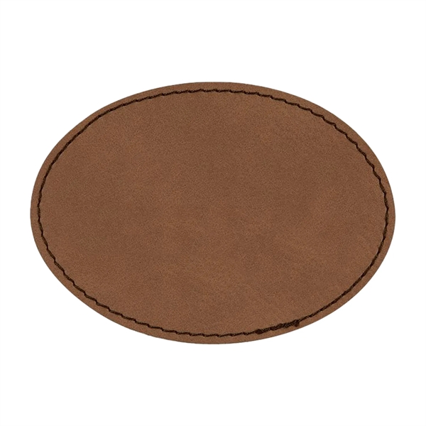 3.5" x 2.5" x 1/16" oval PU leatherette garment patch.... from ASI 74601 Calico