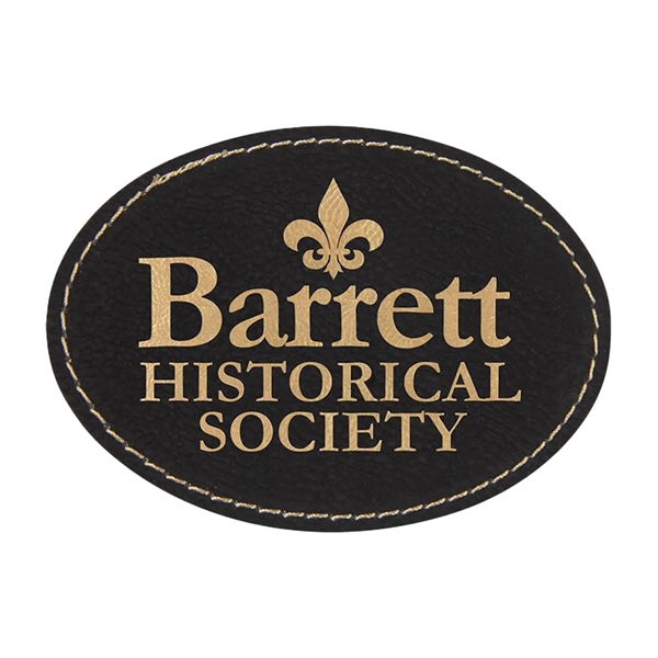 3.5" x 2.5" x 1/16" oval PU leatherette garment patch.... from ASI 74601 Calico