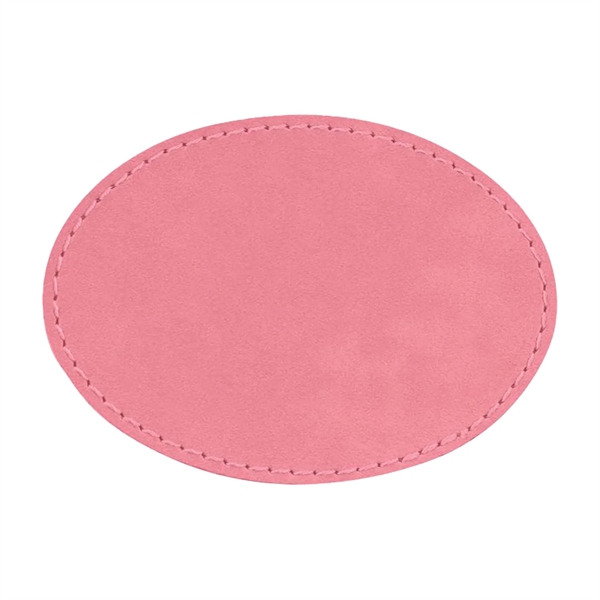 3.5" x 2.5" x 1/16" oval PU leatherette garment patch.... from ASI 74601 Calico