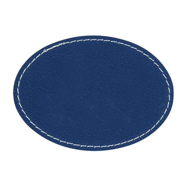 3.5" x 2.5" x 1/16" oval PU leatherette garment patch.... from ASI 74601 Calico