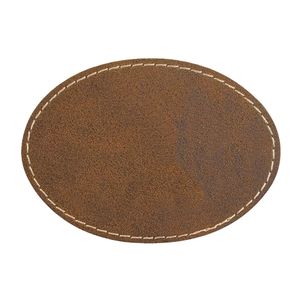 3.5" x 2.5" x 1/16" oval PU leatherette garment patch.... from ASI 74601 Calico