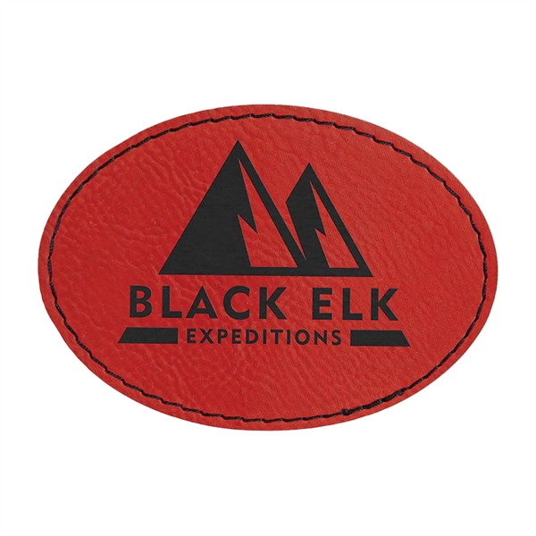 3.5" x 2.5" x 1/16" oval PU leatherette garment patch.... from ASI 74601 Calico