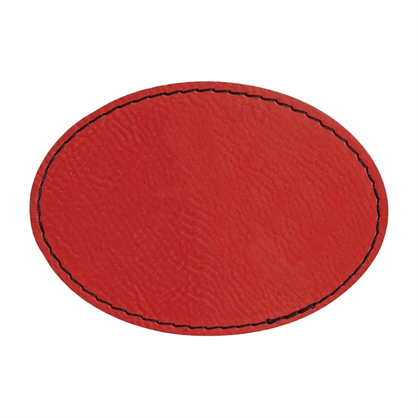 3.5" x 2.5" x 1/16" oval PU leatherette garment patch.... from ASI 74601 Calico