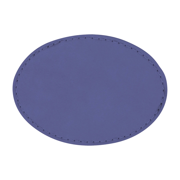3.5" x 2.5" x 1/16" oval PU leatherette garment patch.... from ASI 74601 Calico