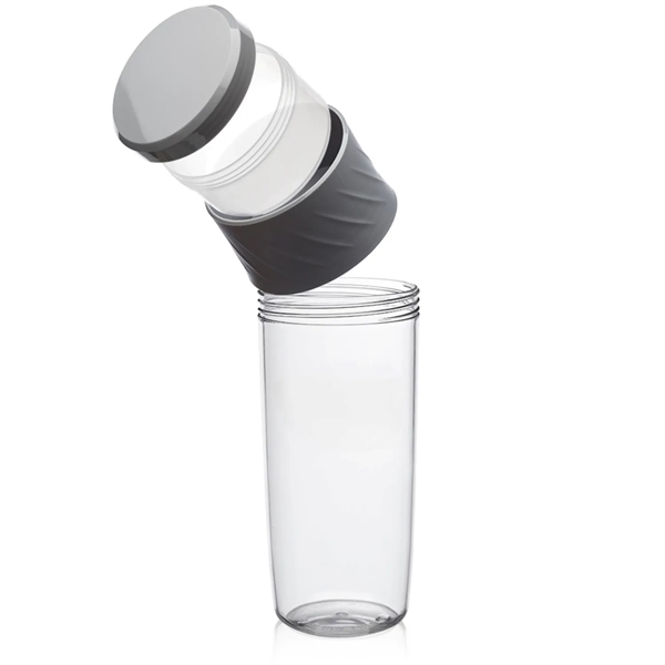 Sip and snack sports plastic water bottle, 16 oz. plus 1c1p... from ASI 37218 Athena Promo (tm)