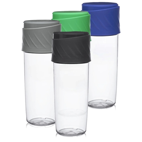 Sip and snack sports plastic water bottle, 16 oz. plus 1c1p... from ASI 37218 Athena Promo (tm)