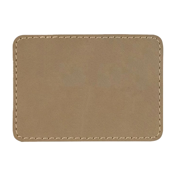 3.5" x 2.5" x 1/16" rectangular PU leatherette garment patch.... from ASI 74601 Calico