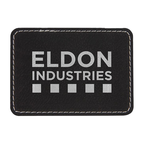 3.5" x 2.5" x 1/16" rectangular PU leatherette garment patch.... from ASI 74601 Calico