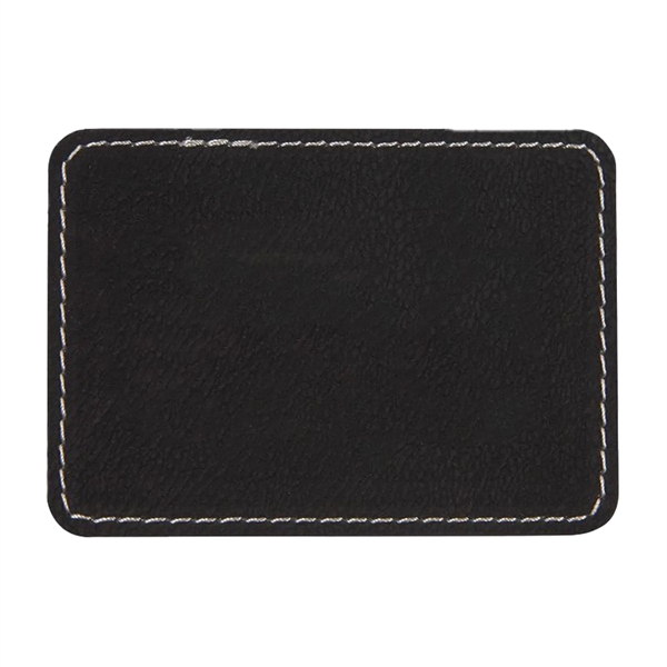 3.5" x 2.5" x 1/16" rectangular PU leatherette garment patch.... from ASI 74601 Calico