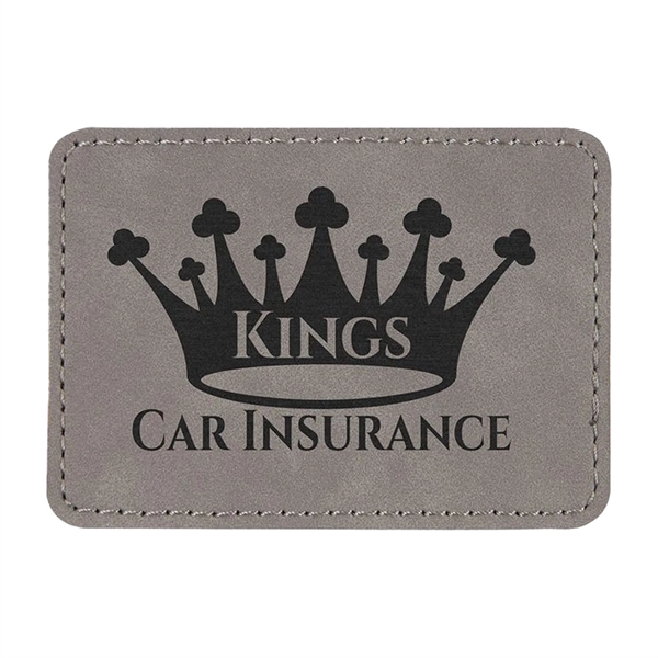 3.5" x 2.5" x 1/16" rectangular PU leatherette garment patch.... from ASI 74601 Calico