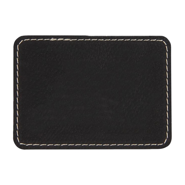 3.5" x 2.5" x 1/16" rectangular PU leatherette garment patch.... from ASI 74601 Calico