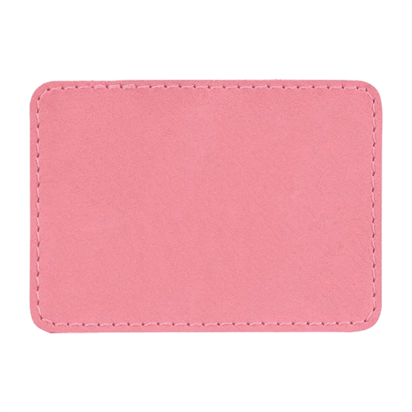 3.5" x 2.5" x 1/16" rectangular PU leatherette garment patch.... from ASI 74601 Calico