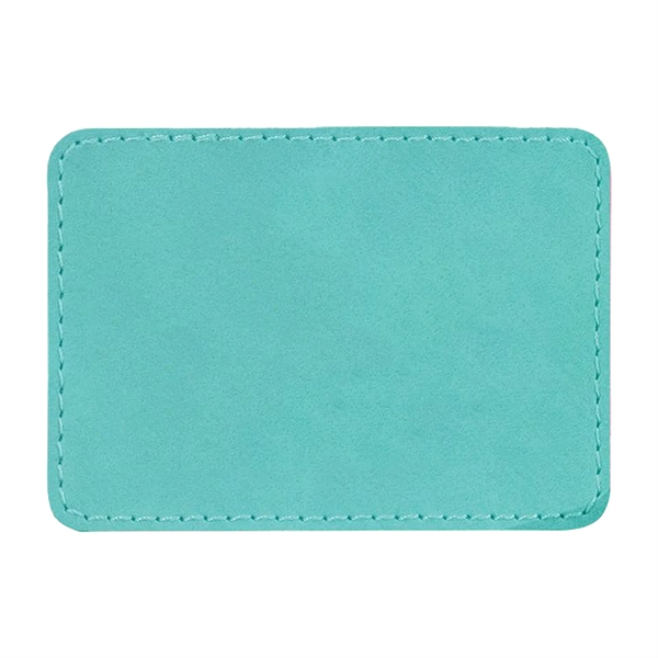 3.5" x 2.5" x 1/16" rectangular PU leatherette garment patch.... from ASI 74601 Calico