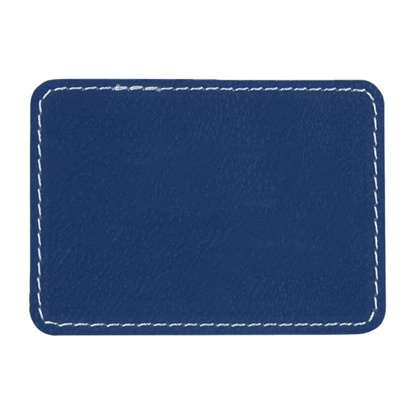 3.5" x 2.5" x 1/16" rectangular PU leatherette garment patch.... from ASI 74601 Calico
