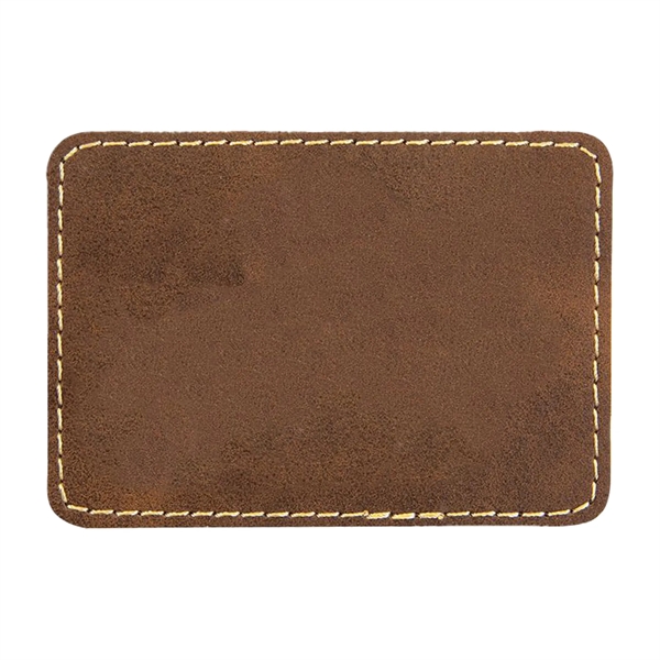 3.5" x 2.5" x 1/16" rectangular PU leatherette garment patch.... from ASI 74601 Calico