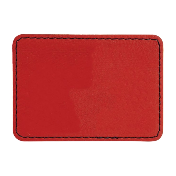 3.5" x 2.5" x 1/16" rectangular PU leatherette garment patch.... from ASI 74601 Calico