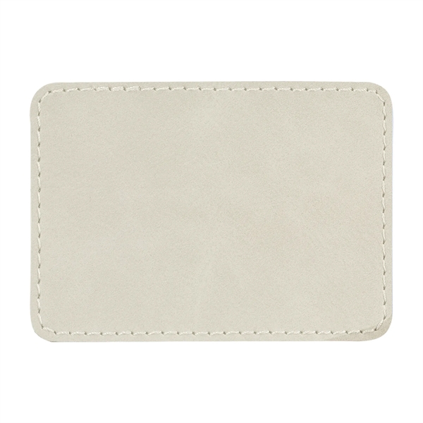 3.5" x 2.5" x 1/16" rectangular PU leatherette garment patch.... from ASI 74601 Calico