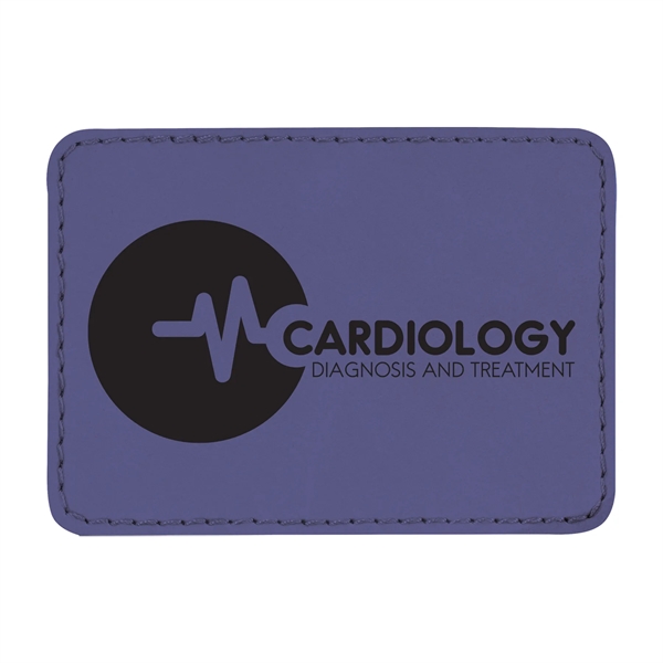 3.5" x 2.5" x 1/16" rectangular PU leatherette garment patch.... from ASI 74601 Calico